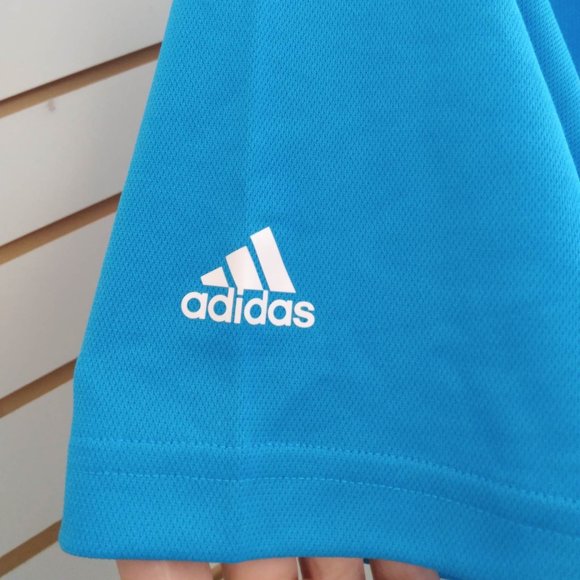 NEW adidas Coast Blue men's small polo - Picture 2 of 2